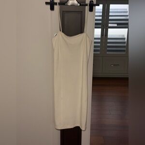 Forever 21 Cream Midi Dress with Spaghetti Straps